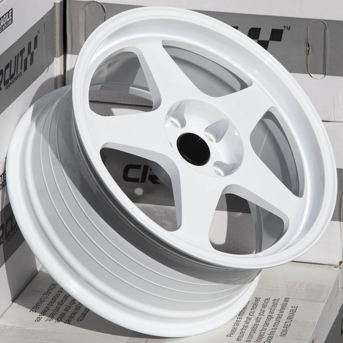 Circuit Performance CSF22 Gloss White 5x114.3 | 18x8.5 | +35mm / 6.13