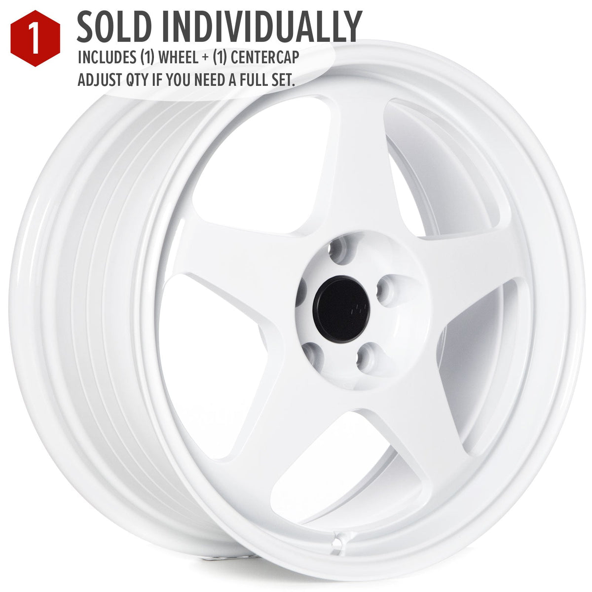 Circuit Performance CSF22 Gloss White 5x114.3 | 18x8.5 | +35mm / 6.13