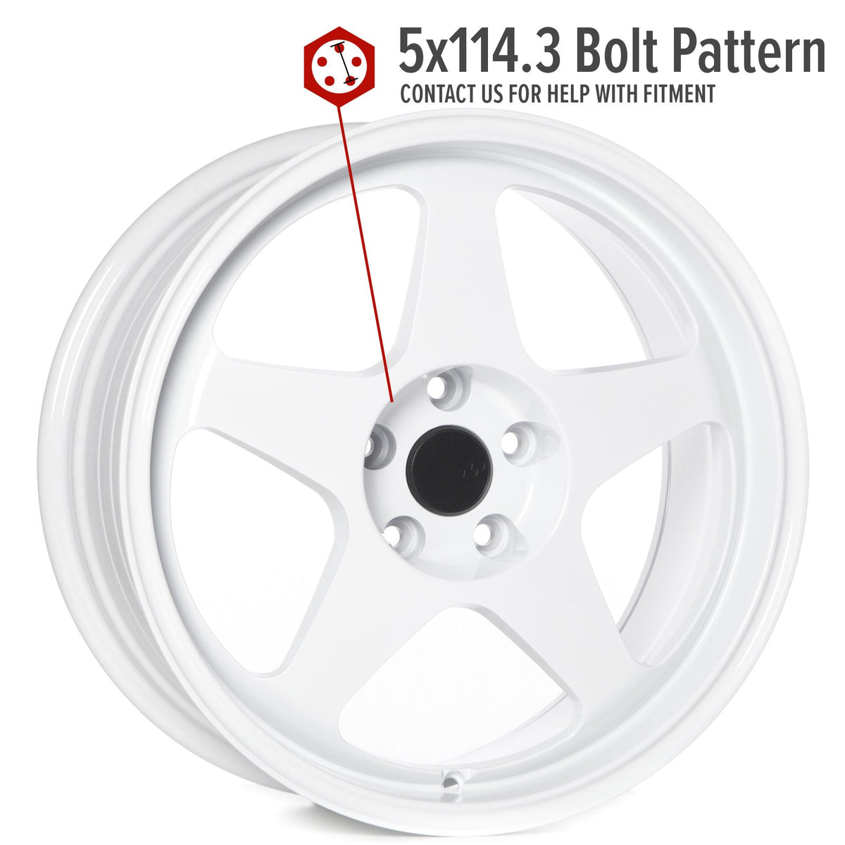 Circuit Performance CSF22 Gloss White 5x114.3 | 18x8.5 | +35mm / 6.13