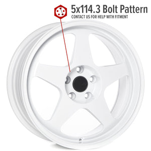 Circuit Performance CSF22 Gloss White 5x114.3 | 18x8.5 | +35mm / 6.13