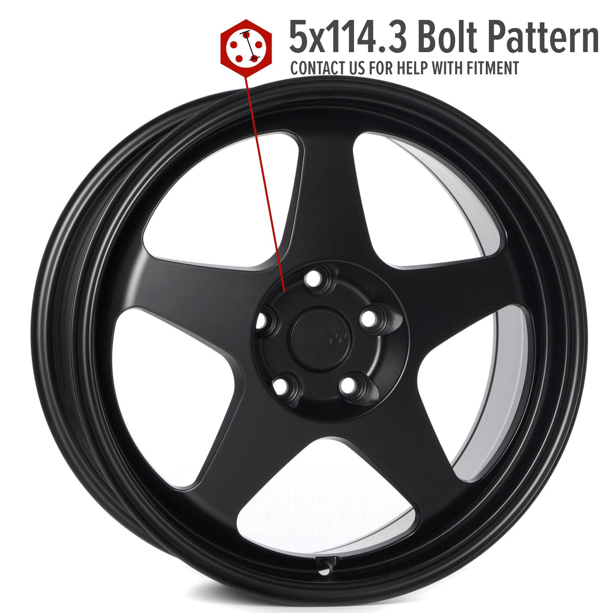 Circuit Performance CSF22 Matte Black 5x114.3 | 18x9.5 | +38mm / 6.75