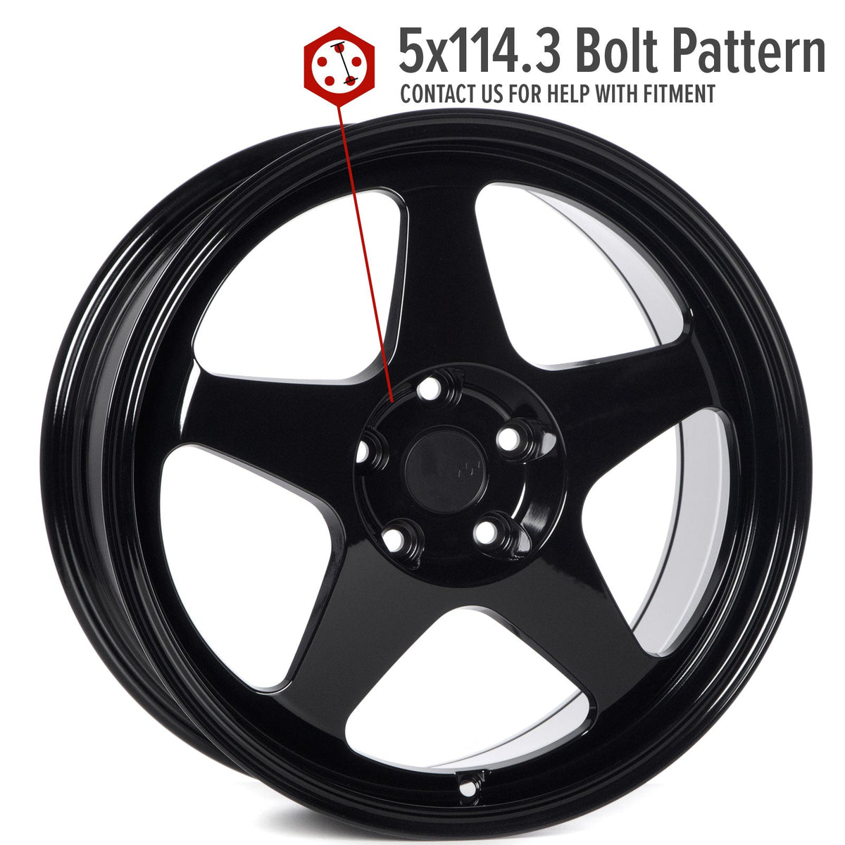 Circuit Performance CSF22 Gloss Black 5x114.3 | 18x9.5 | +38mm / 6.75