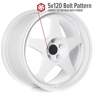 Circuit Performance CSF22 Gloss White 5x120 | 18x9.5 | +38mm / 6.75