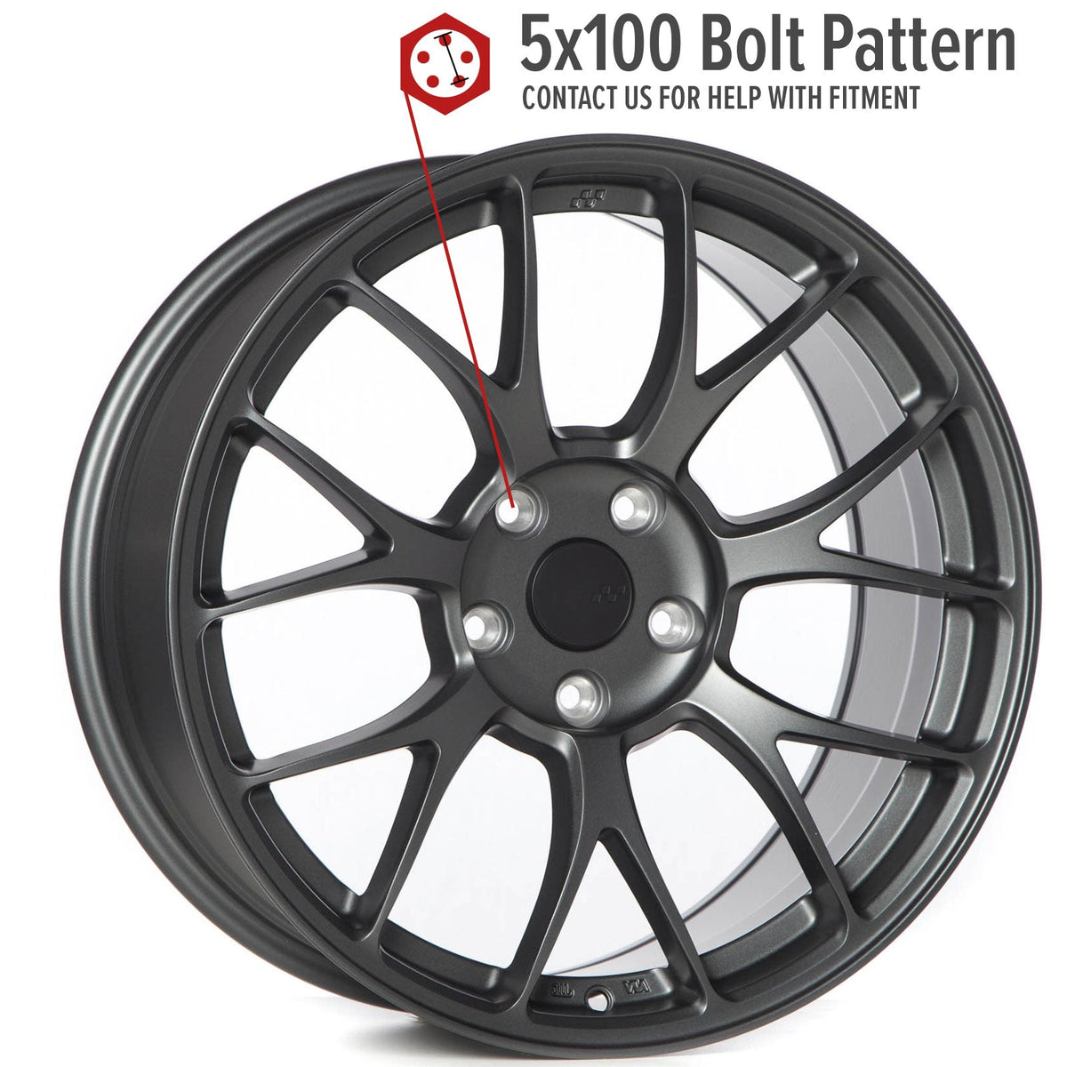 Circuit Performance CSF2 Matte Gunmetal 5x100 | 18x8.5 | +35mm / 6.13