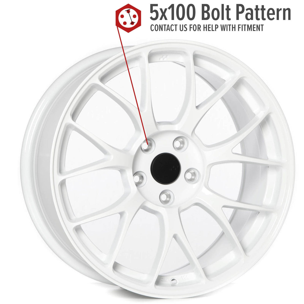 Circuit Performance CSF2 Gloss White 5x100 | 18x8.5 | +35mm / 6.13