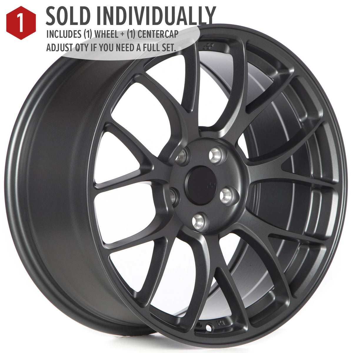 Circuit Performance CSF2 Matte Gunmetal 5x112 | 18x8.5 | +35mm / 6.13