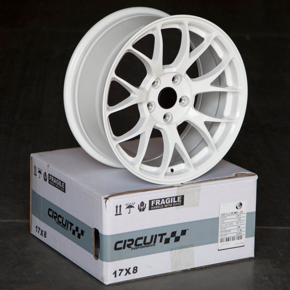 Circuit Performance CSF2 Gloss White 5x114.3 | 17x8 | +35mm / 5.88