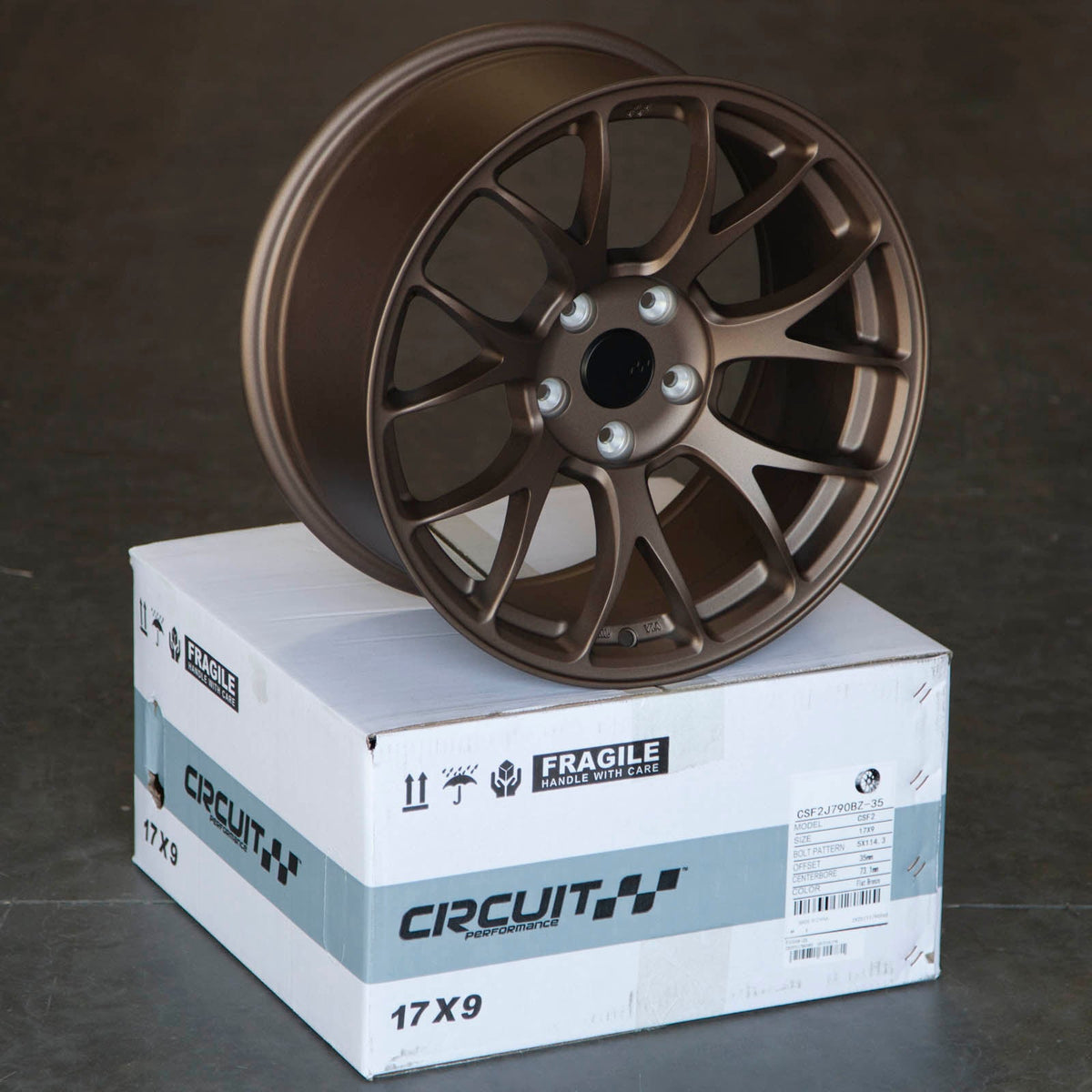 Circuit Performance CSF2 Matte Bronze 5x114.3 | 17x9 | +35mm / 6.38