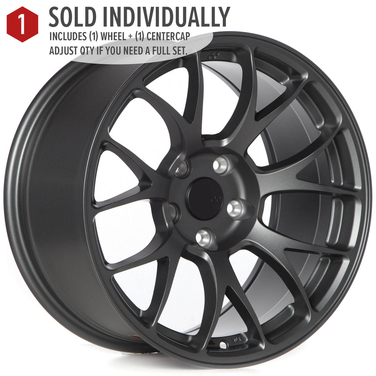 Circuit Performance CSF2 Matte Gunmetal 5x114.3 | 17x9 | +20mm / 5.79