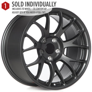 Circuit Performance CSF2 Matte Gunmetal 5x114.3 | 17x9 | +20mm / 5.79