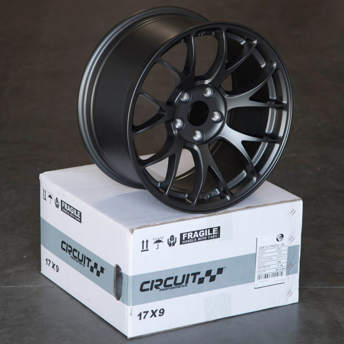 Circuit Performance CSF2 Matte Gunmetal 5x114.3 | 17x9 | +35mm / 6.38