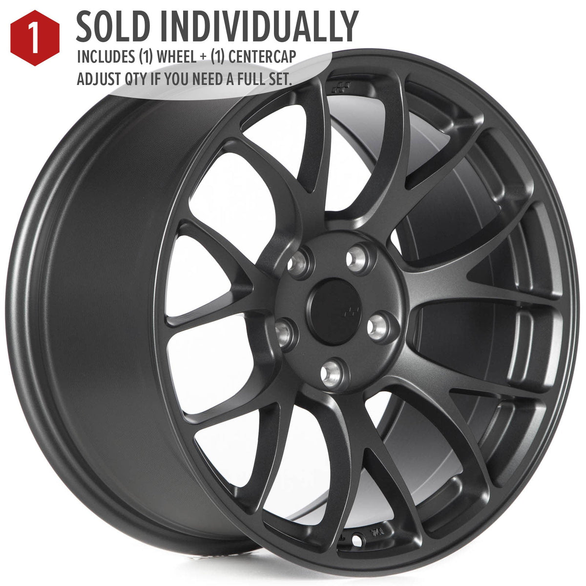 Circuit Performance CSF2 Matte Gunmetal 5x114.3 | 17x9 | +35mm / 6.38
