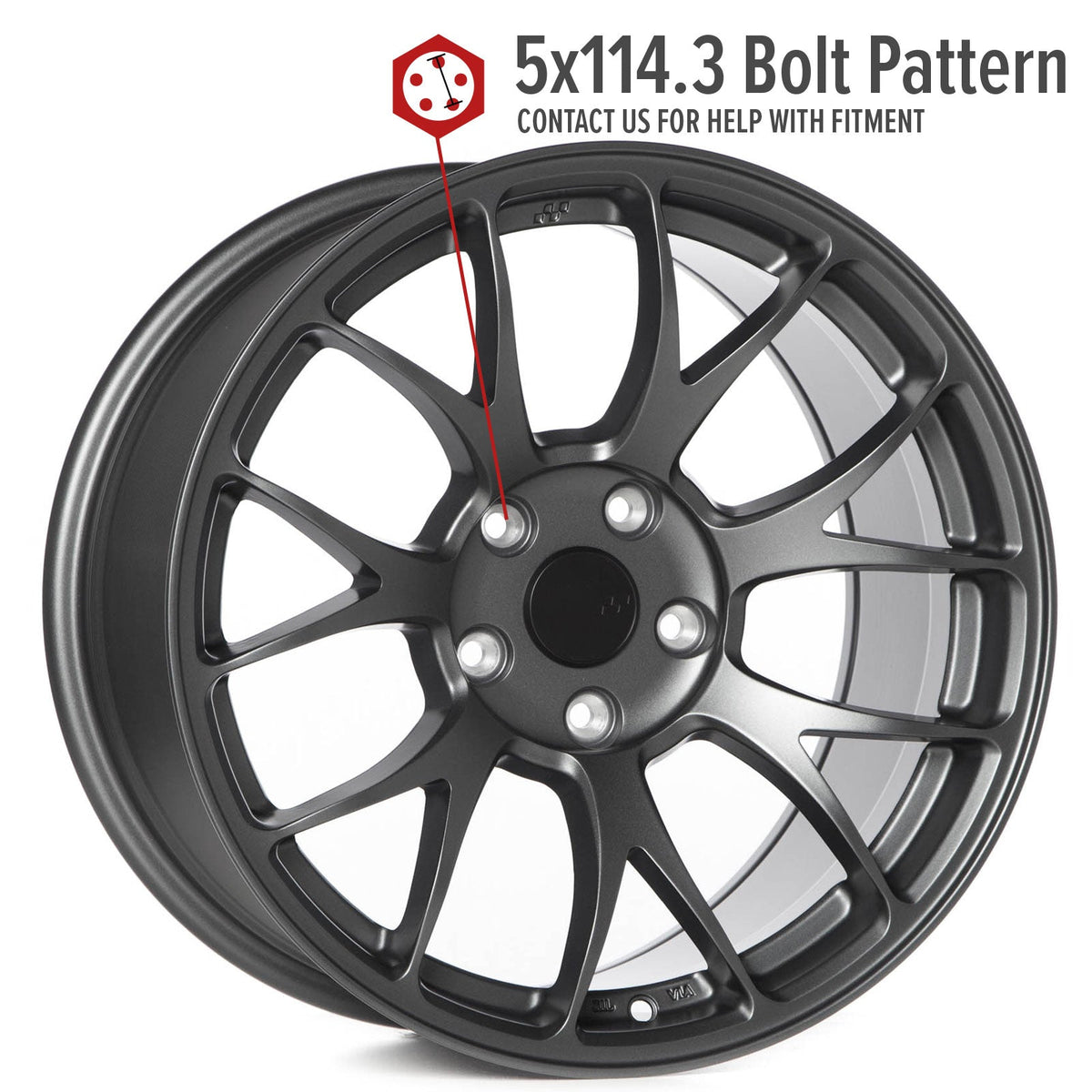 Circuit Performance CSF2 Matte Gunmetal 5x114.3 | 17x9 | +35mm / 6.38
