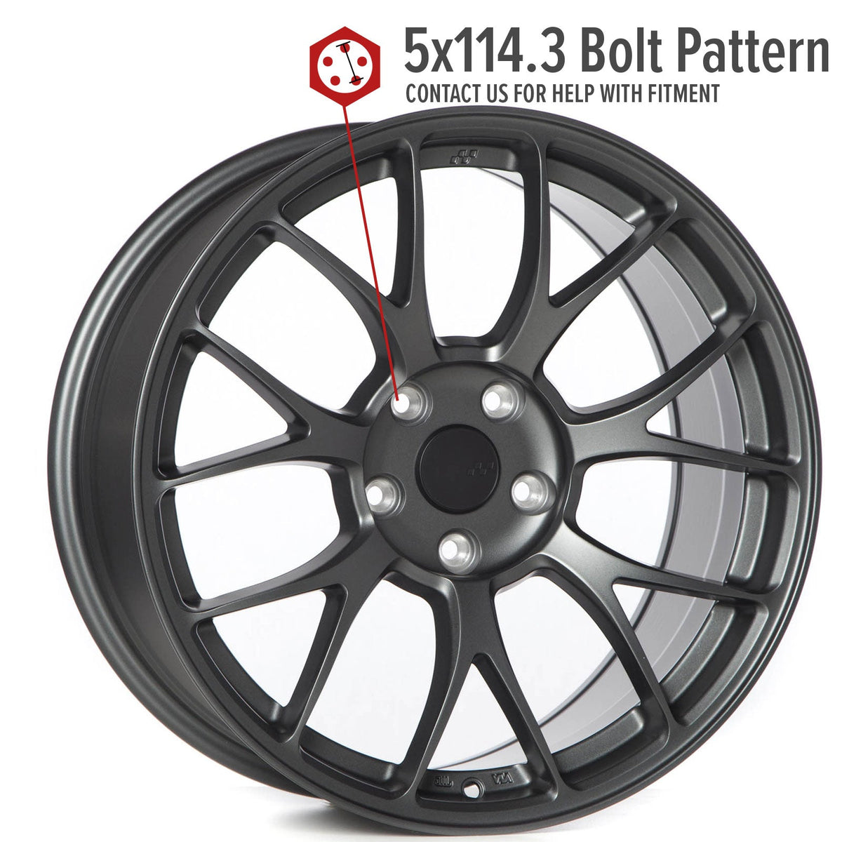 Circuit Performance CSF2 Matte Gunmetal 5x114.3 | 18x8.5 | +35mm / 6.13