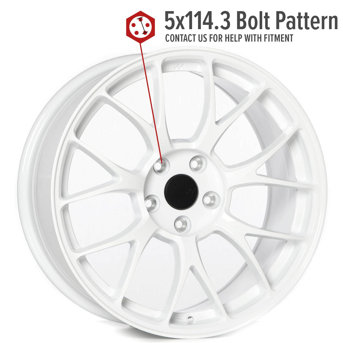 Circuit Performance CSF2 Gloss White 5x114.3 | 18x8.5 | +35mm / 6.13