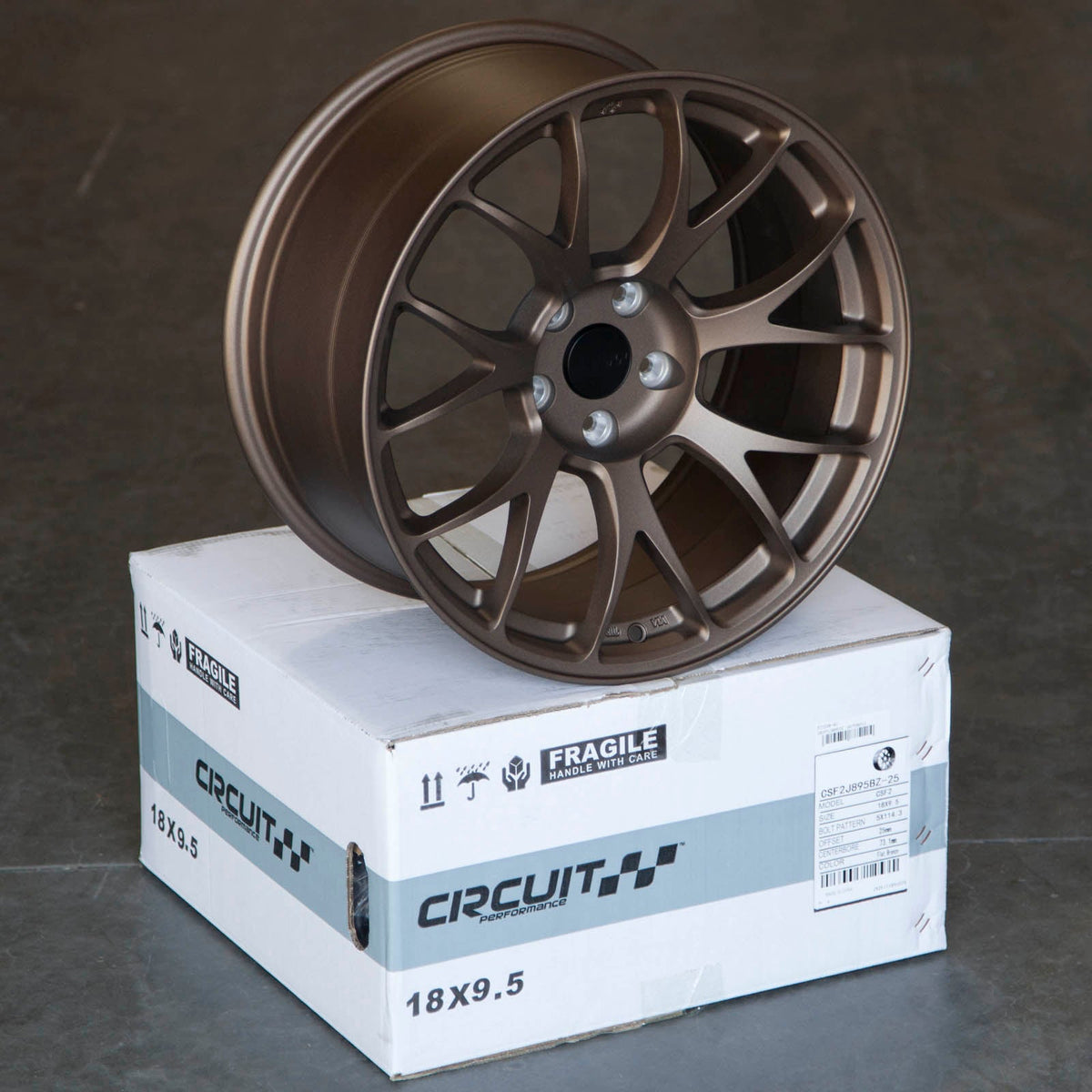 Circuit Performance CSF2 Matte Bronze 5x114.3 | 18x9.5 | +25mm / 6.23