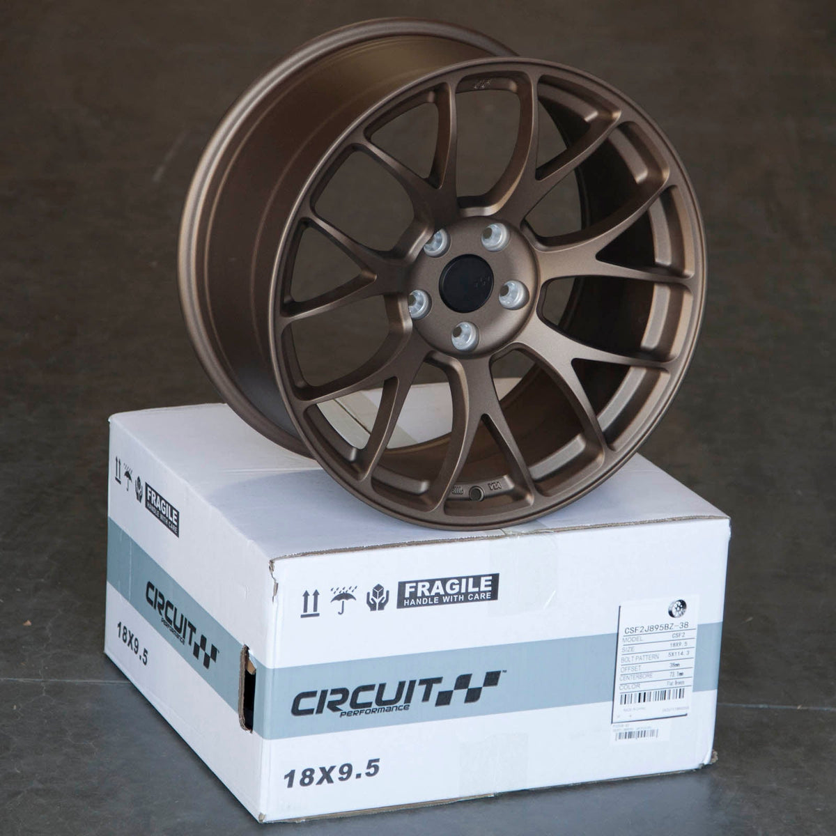 Circuit Performance CSF2 Matte Bronze 5x114.3 | 18x9.5 | +38mm / 6.75
