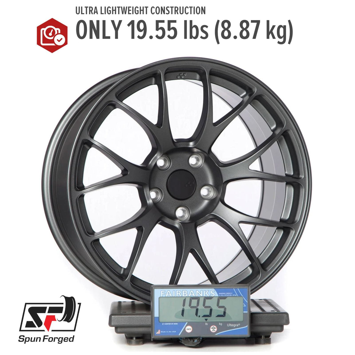 Circuit Performance CSF2 Matte Gunmetal 5x114.3 | 18x9.5 | +25mm / 6.23