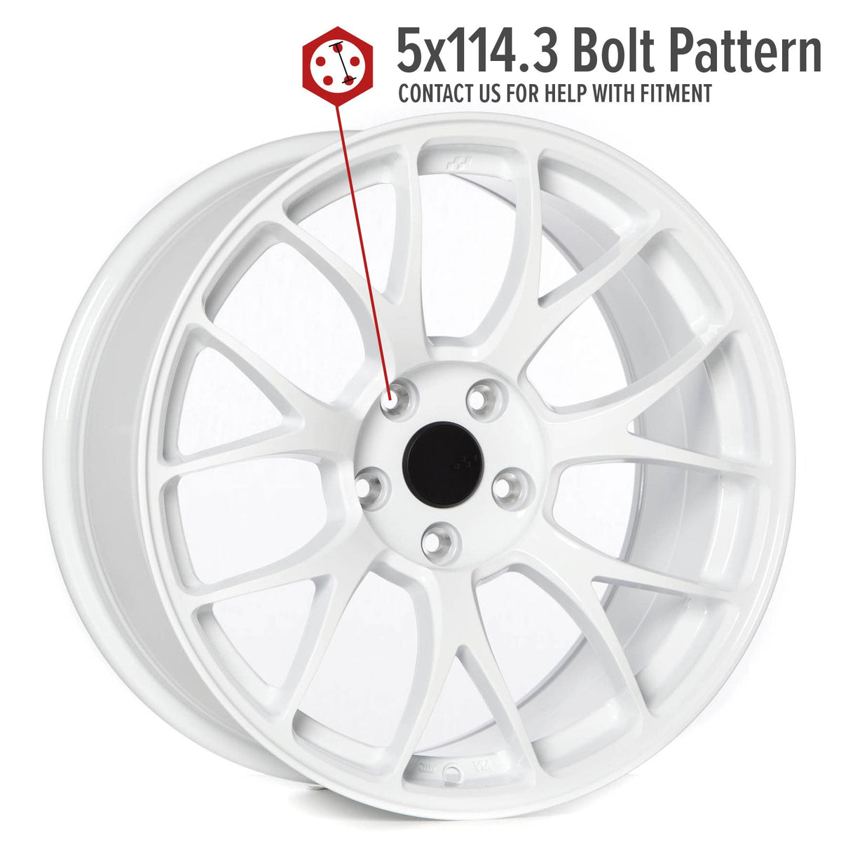 Circuit Performance CSF2 Gloss White 5x114.3 | 18x9.5 | +38mm / 6.75