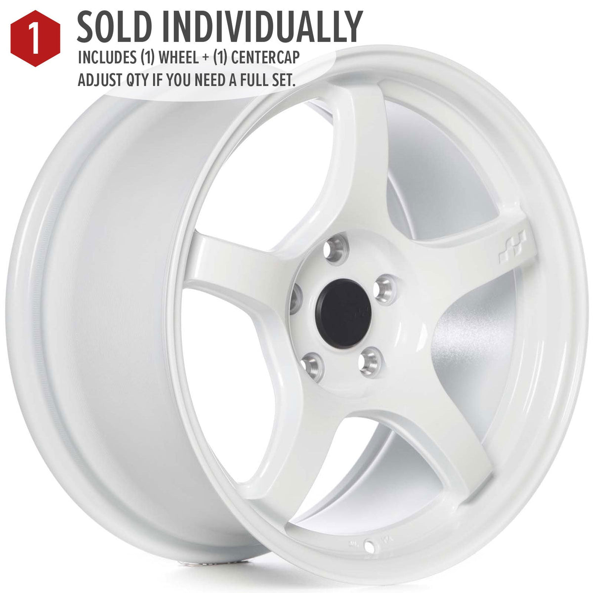 Circuit Performance CSF5 Gloss White 5x114.3 | 17x9 | +35mm / 6.38