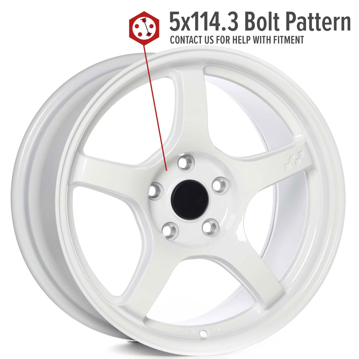 Circuit Performance CSF5 Gloss White 5x114.3 | 17x9 | +35mm / 6.38