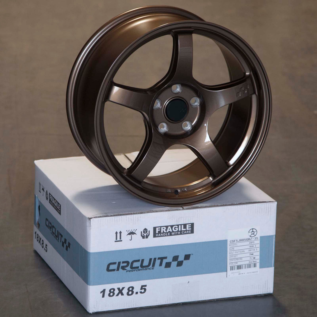 Circuit Performance CSF5 Gloss Bronze 5x114.3 | 18x8.5 | +35mm / 6.13