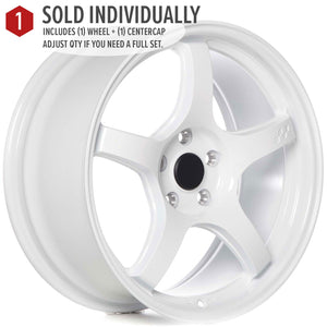Circuit Performance CSF5 Gloss White 5x114.3 | 18x8.5 | +35mm / 6.13