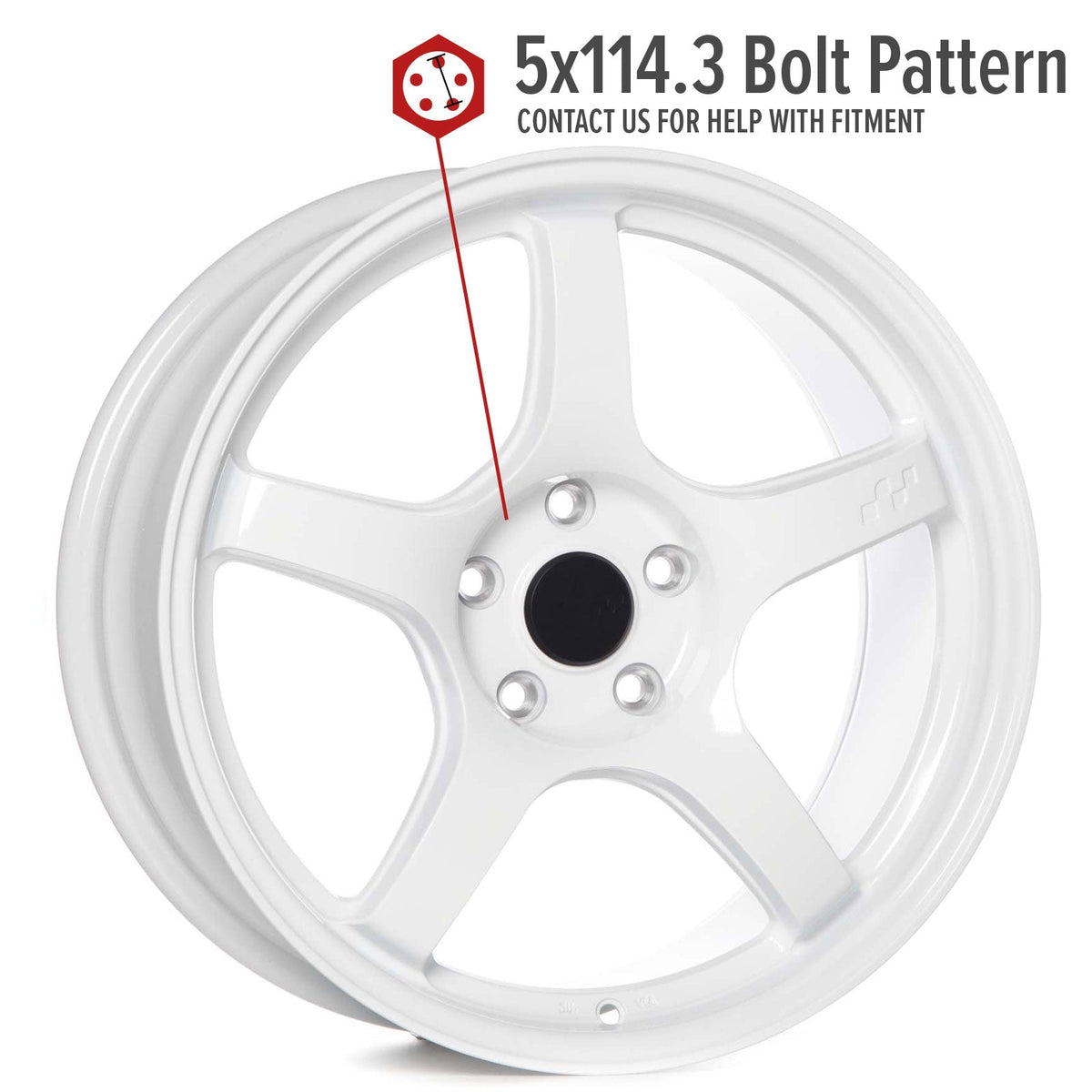 Circuit Performance CSF5 Gloss White 5x114.3 | 18x8.5 | +35mm / 6.13