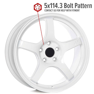 Circuit Performance CSF5 Gloss White 5x114.3 | 18x8.5 | +35mm / 6.13