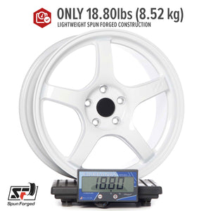 Circuit Performance CSF5 Gloss White 5x114.3 | 18x8.5 | +35mm / 6.13