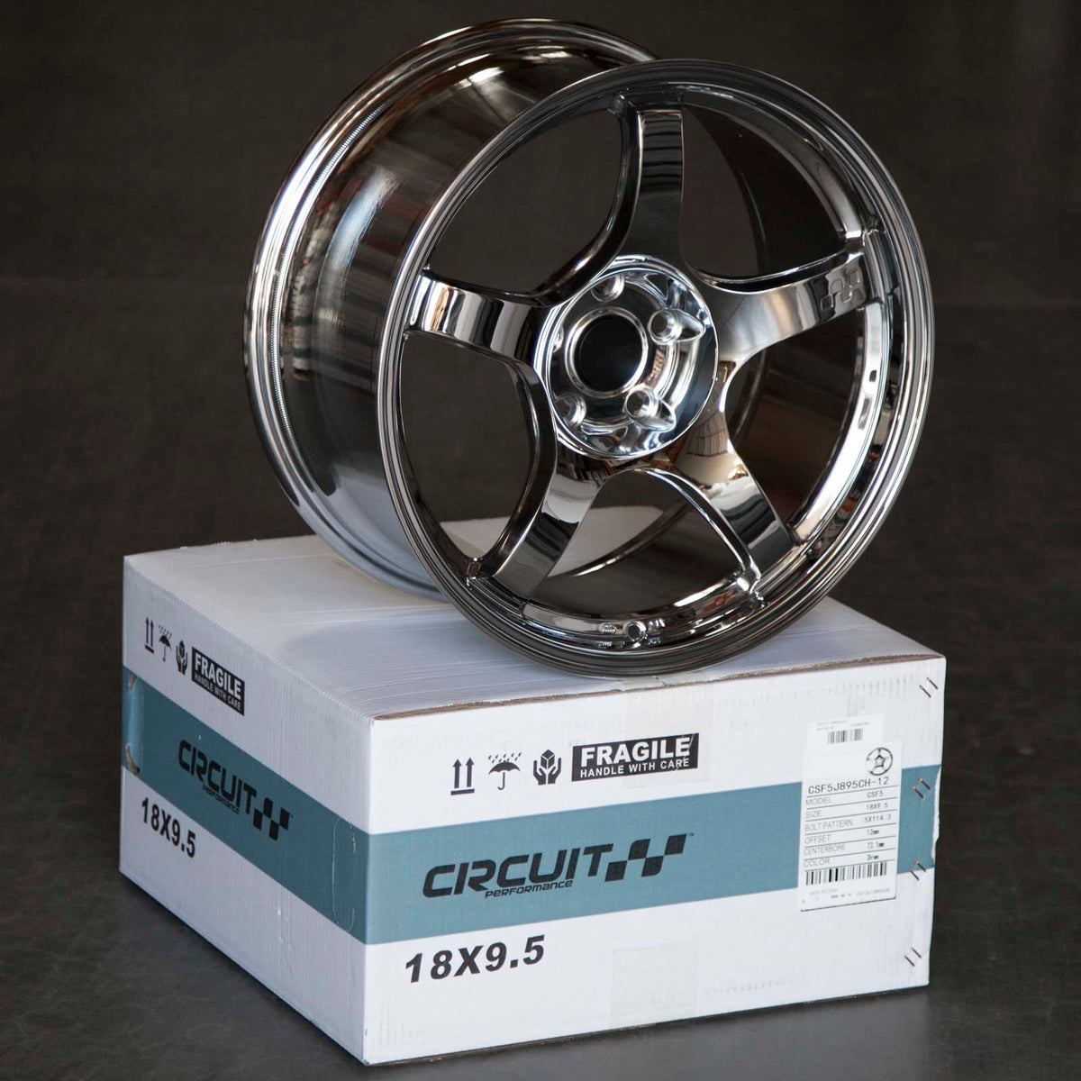Circuit Performance CSF5 Triple Chrome Plated 5x114.3 | 18x9.5 | +12mm / 5.72