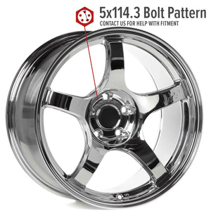 Circuit Performance CSF5 Triple Chrome Plated 5x114.3 | 18x9.5 | +12mm / 5.72
