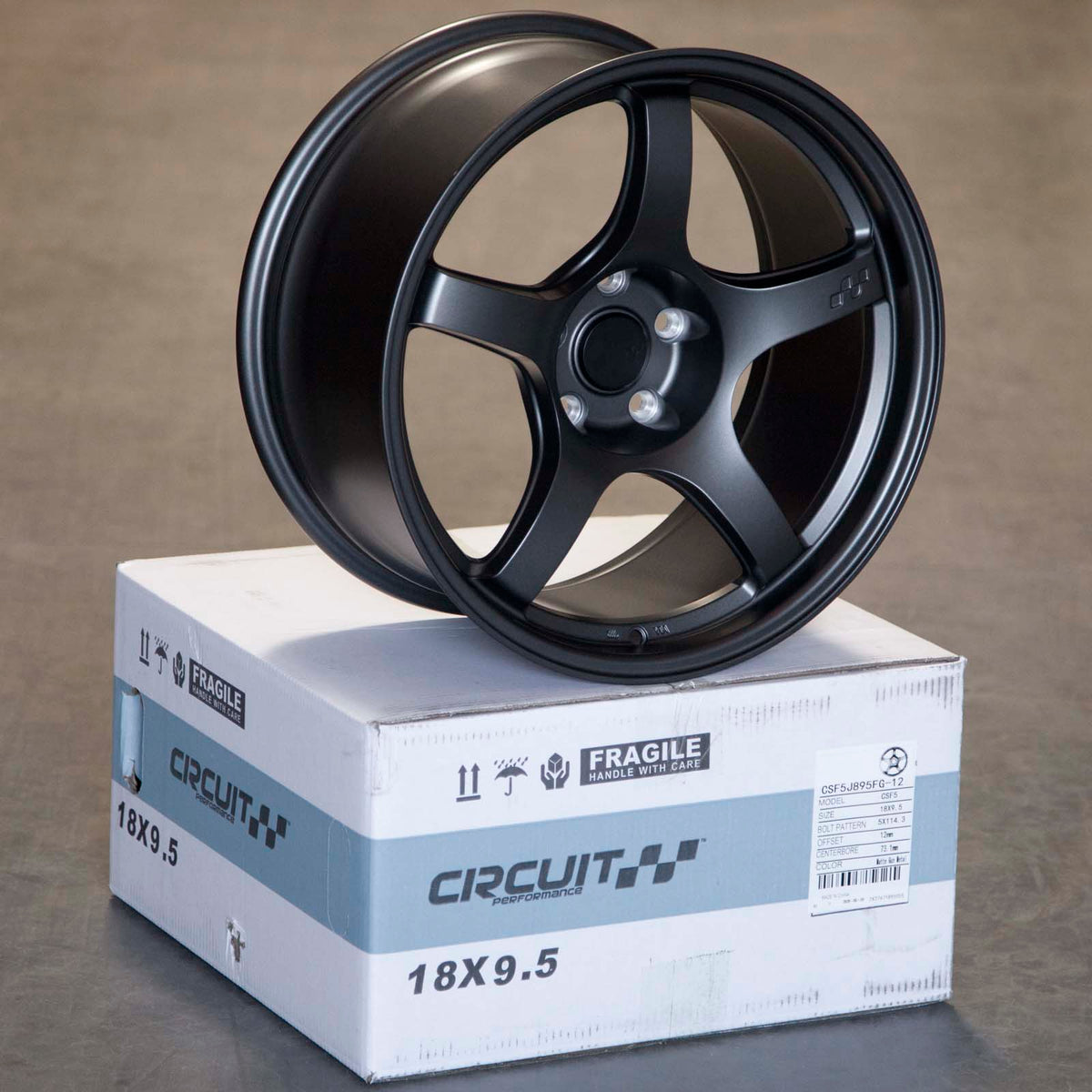 Circuit Performance CSF5 Matte Gunmetal 5x114.3 | 18x9.5 | +12mm / 5.72