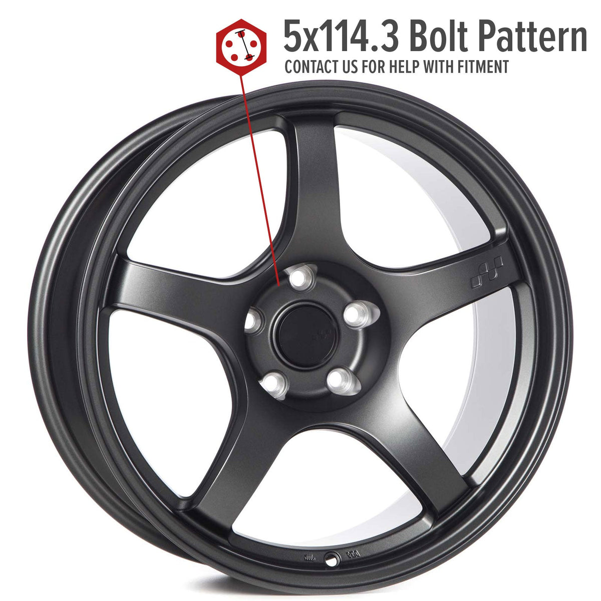 Circuit Performance CSF5 Matte Gunmetal 5x114.3 | 18x9.5 | +12mm / 5.72