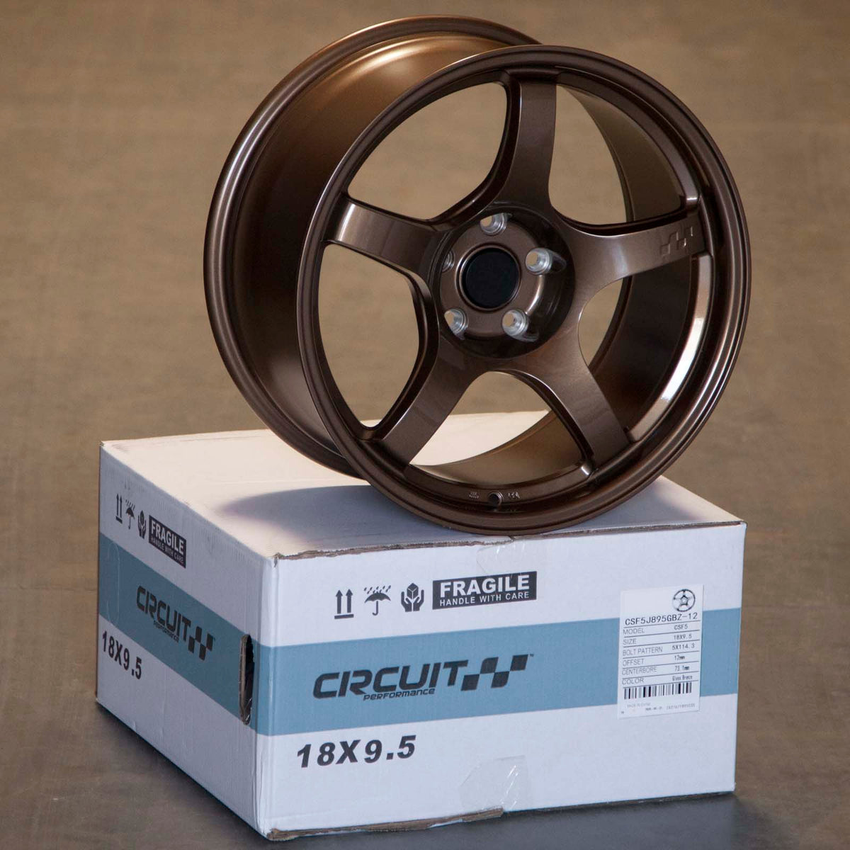 Circuit Performance CSF5 Gloss Bronze 5x114.3 | 18x9.5 | +12mm / 5.72