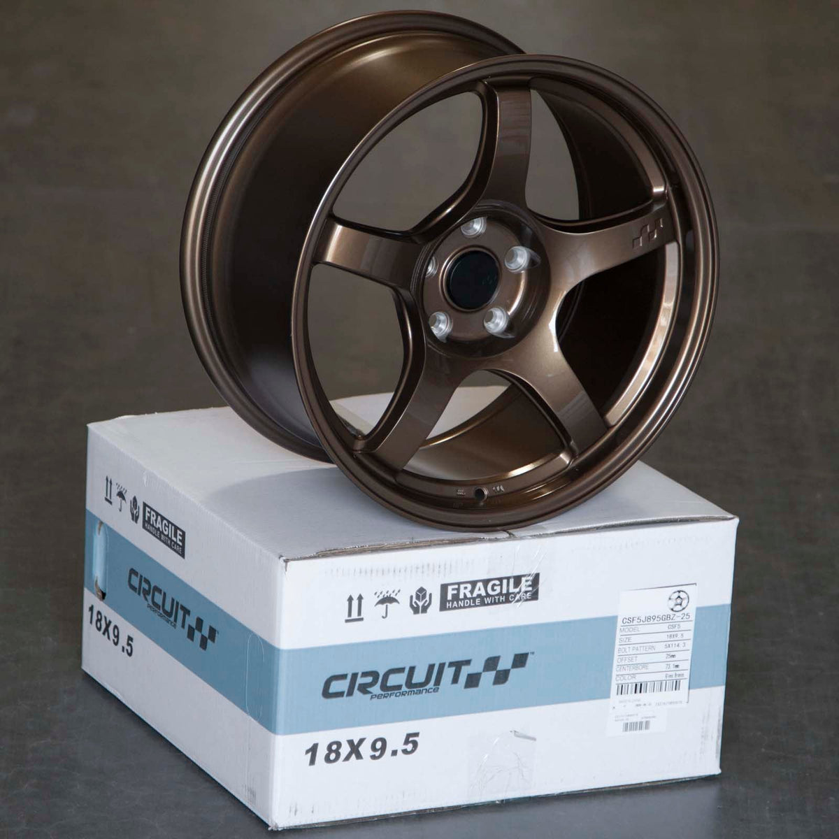 Circuit Performance CSF5 Gloss Bronze 5x114.3 | 18x9.5 | +25mm / 6.23