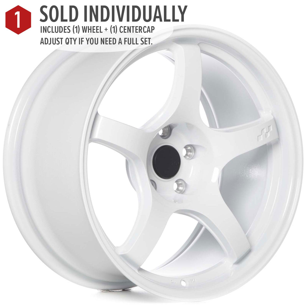 Circuit Performance CSF5 Gloss White 5x114.3 | 18x9.5 | +12mm / 5.72