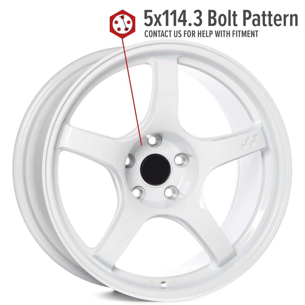 Circuit Performance CSF5 Gloss White 5x114.3 | 18x9.5 | +12mm / 5.72