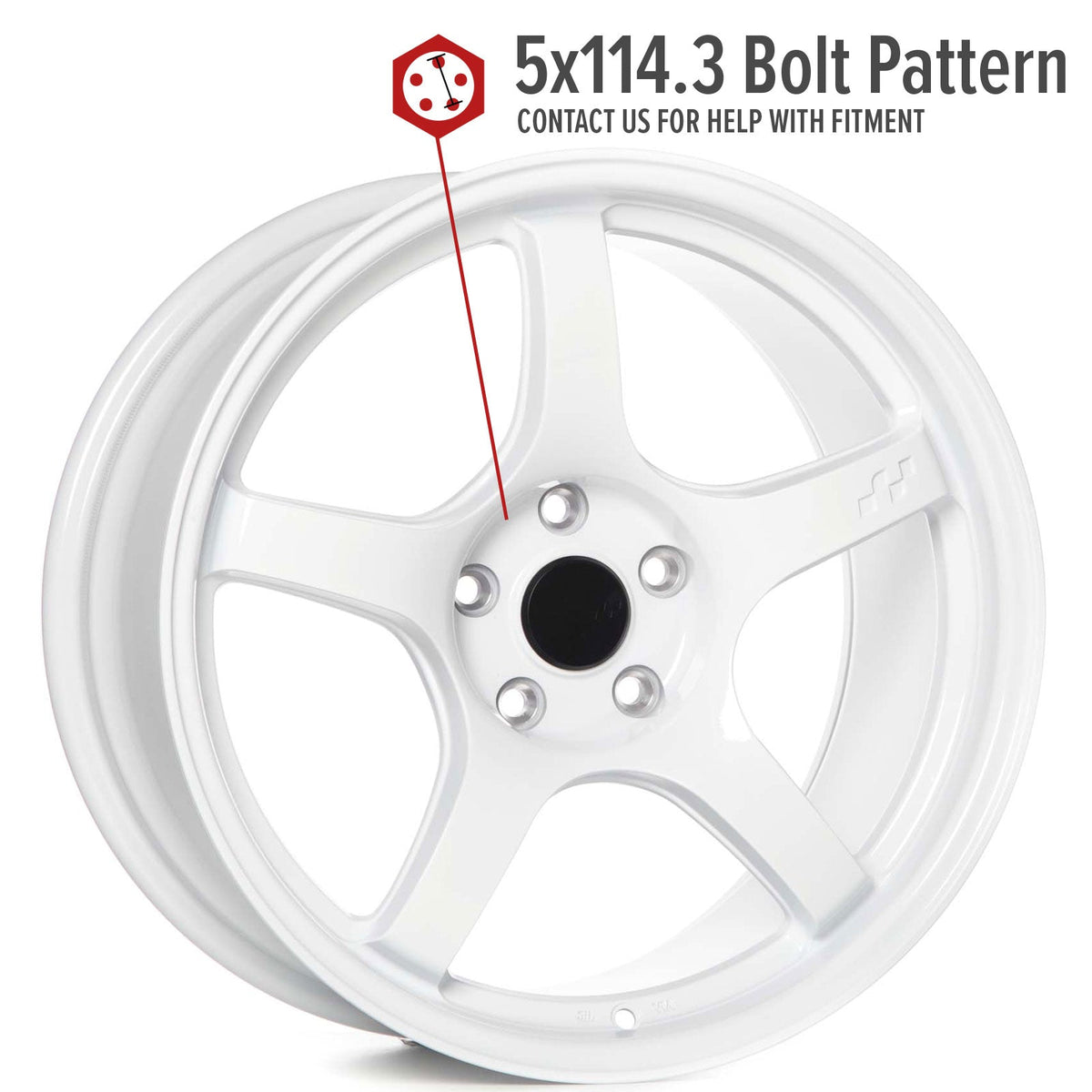 Circuit Performance CSF5 Gloss White 5x114.3 | 18x9.5 | +38mm / 6.75