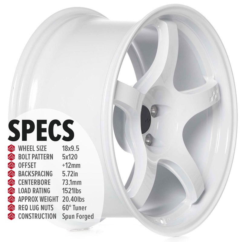 Circuit Performance CSF5 Gloss White 5x120 | 18x9.5 | +12mm / 5.72