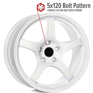 Circuit Performance CSF5 Gloss White 5x120 | 18x9.5 | +25mm / 6.23