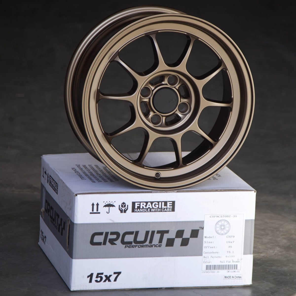 Circuit Performance CSF9 Matte Bronze 4x100 | 15x7 | +35mm / 5.38