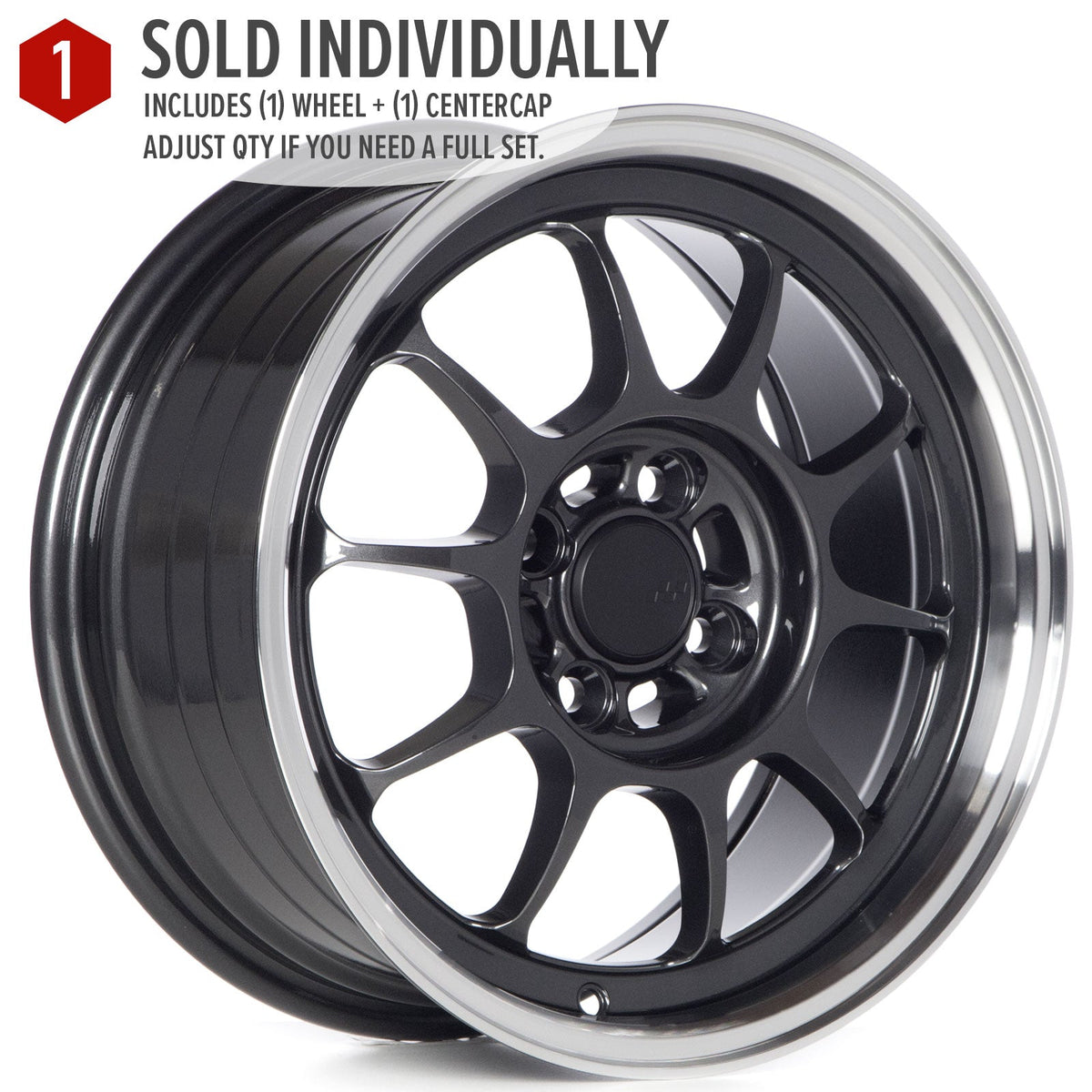 Circuit Performance CSF9 Gloss Gunmetal 4x100 | 15x7 | +35mm / 5.38