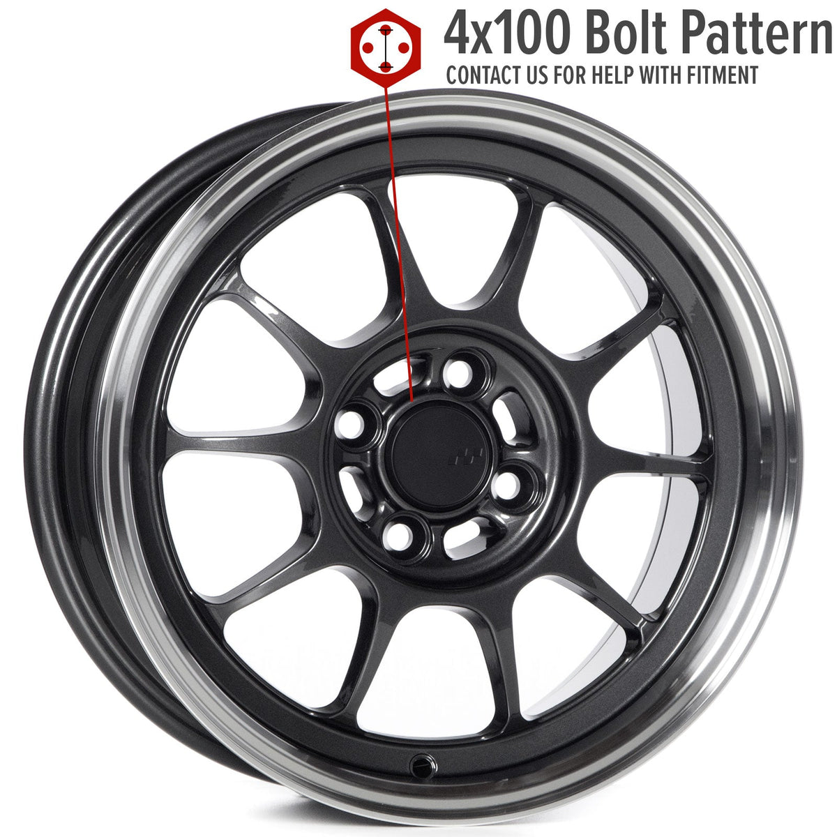 Circuit Performance CSF9 Gloss Gunmetal 4x100 | 15x7 | +35mm / 5.38