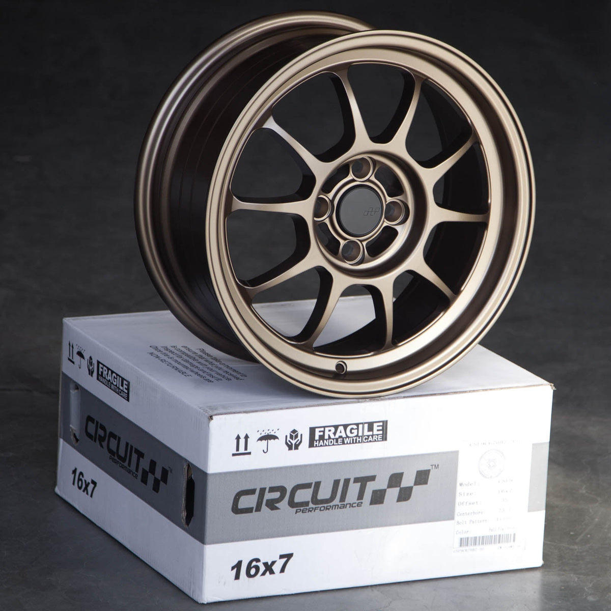 Circuit Performance CSF9 Matte Bronze 4x100 | 16x7 | +35mm / 5.38