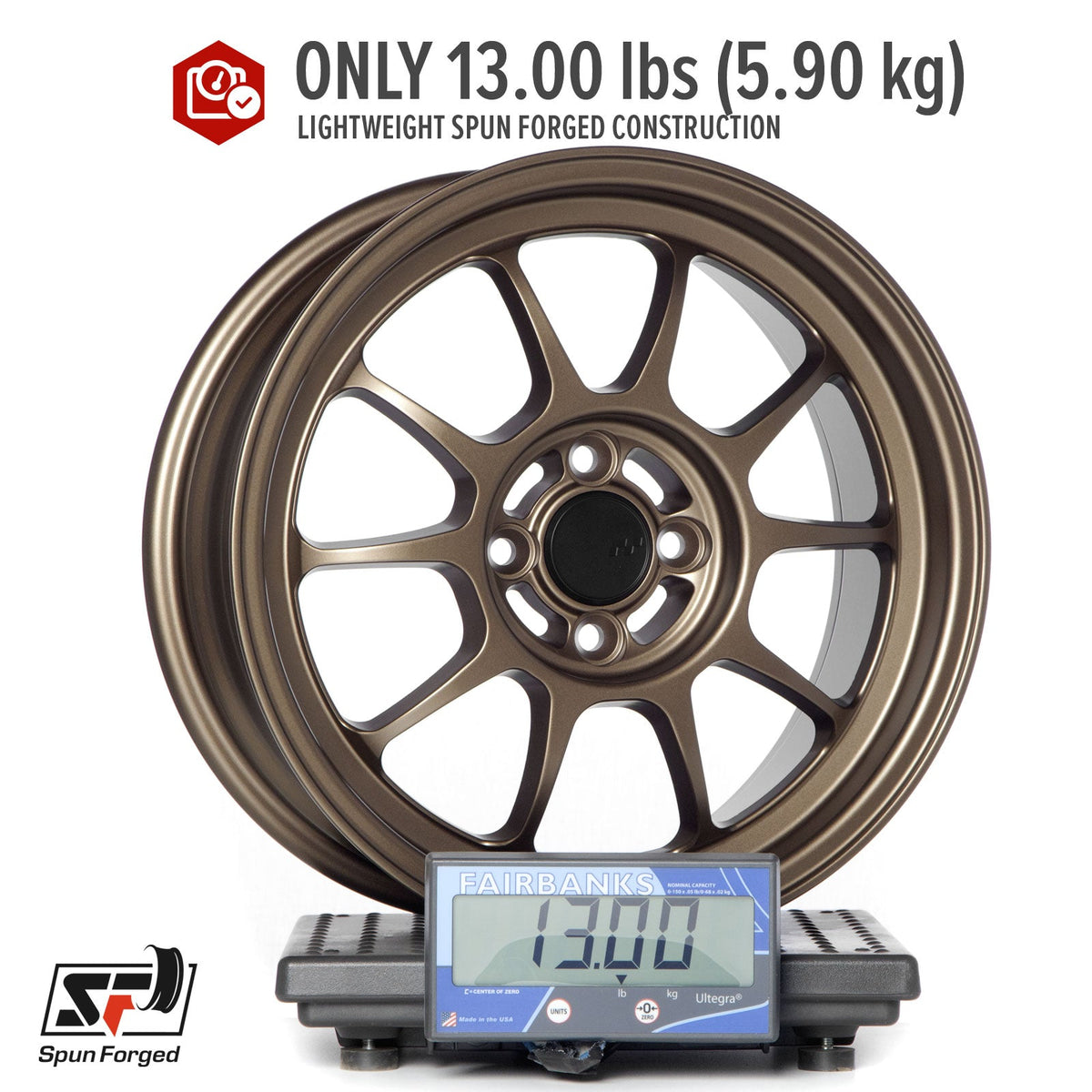 Circuit Performance CSF9 Matte Bronze 4x100 | 16x7 | +35mm / 5.38