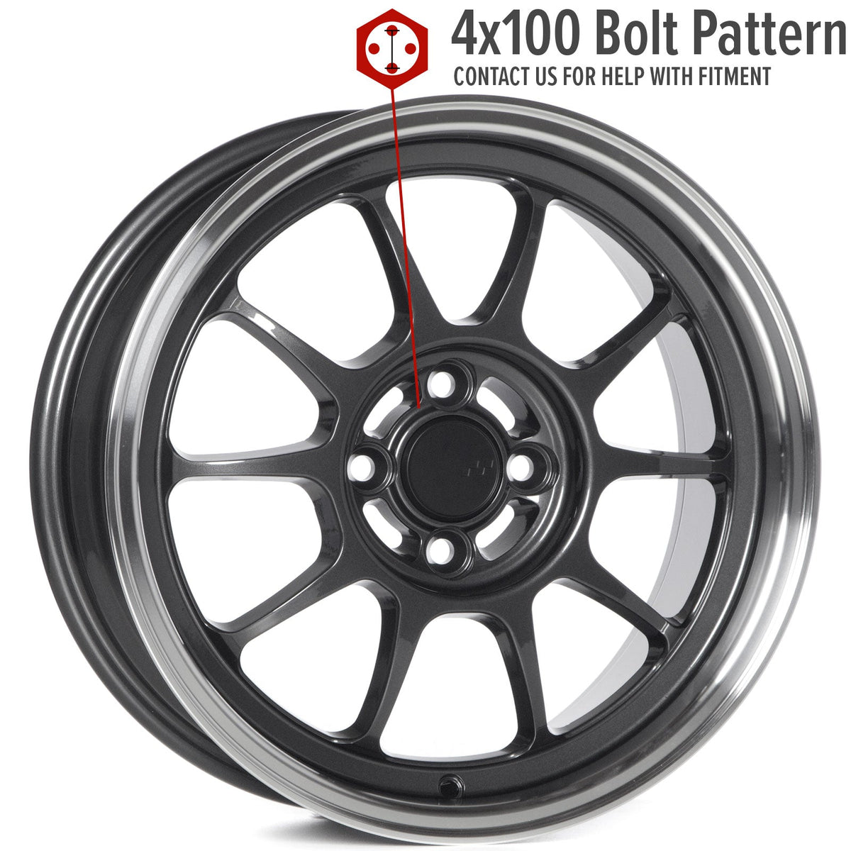 Circuit Performance CSF9 Gloss Gunmetal 4x100 | 16x7 | +35mm / 5.38