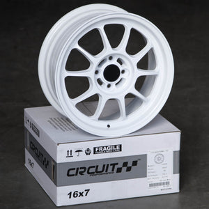 Circuit Performance CSF9 Gloss White 4x100 | 16x7 | +35mm / 5.38