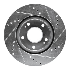 R1 00-24 Chrysler SEBRING Front Left Drilled & Slotted Silver Brake Rotor