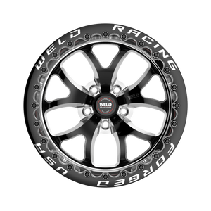 Weld S76 Beadlock 17x10.5/5x120.65/8.3 BS/3.18 HB - Black Center - Polished Shell - Black SBL Wheel